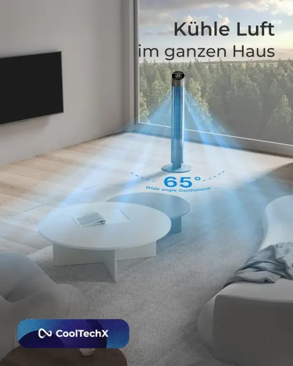 Tower Fan, 45W, Plastic - view 6