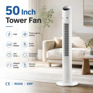 Tower Fan, 50Inch, 24H, Plastic, 45W, TF1110B