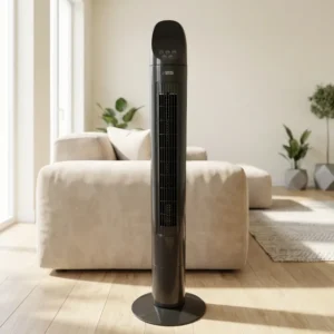Tower Fan, 9h, 220v, 45, Plastic, AC Motor