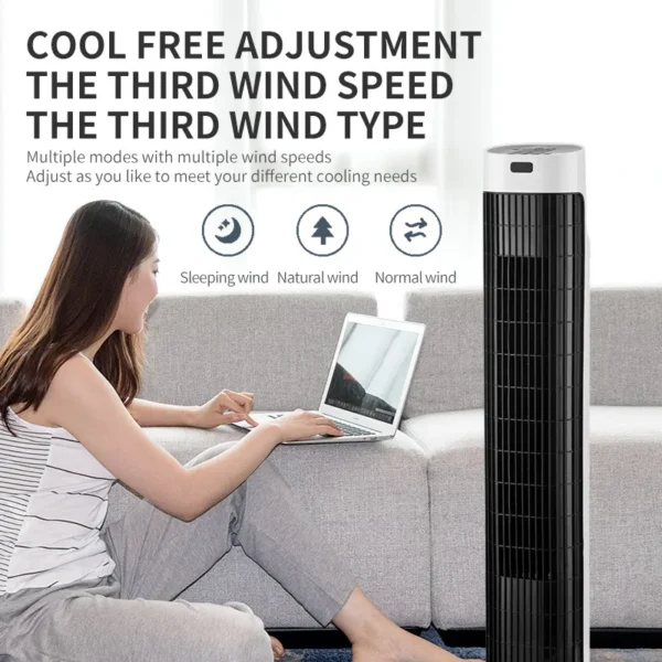 Tower Fan, LED, 12H - view 2