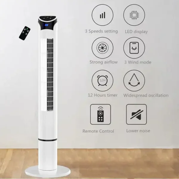 Tower Fan, LED, 12H - view 4