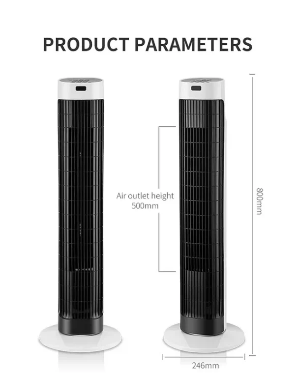 Tower Fan, LED, 12H - view 6