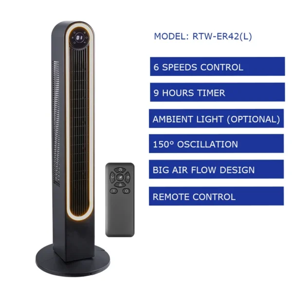 Tower Fan, LED, 42" - view 3
