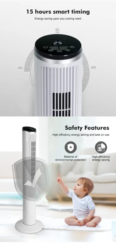 Tower Fan, Plastic, 40'' - view 6