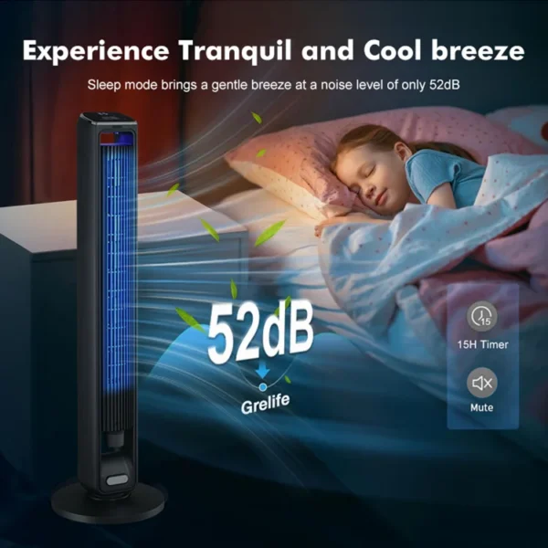 Tower Fan, Plastic, ABS - view 3