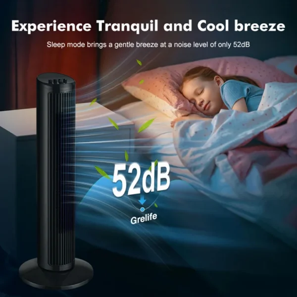 Tower Fan, Portable, ABS, 50W - view 3