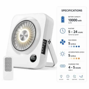 Tower Fan, Portable, USB