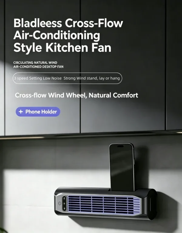 Tower Fan, Wall, 5V, Battery - view 2