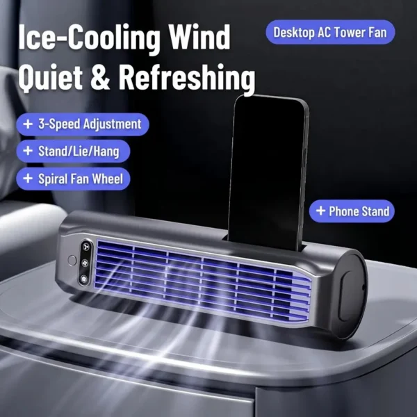 Tower Fan, Wall, 5V, Battery - view 3