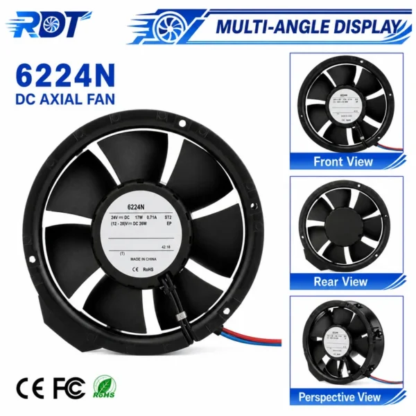 Tubeaxial Cooling Fan, 24V, 6224N - view 6