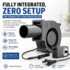 Turbo Blower, Portable, 12V, BBQ, Plastic - view 3