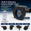 Turbo Blower, Portable, 12V, BBQ, Plastic - view 4