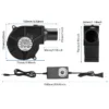 Turbo Blower, Portable, 12V, BBQ, Plastic - view 5