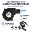 Turbo Blower, Portable, 12V, BBQ, Plastic - view 6