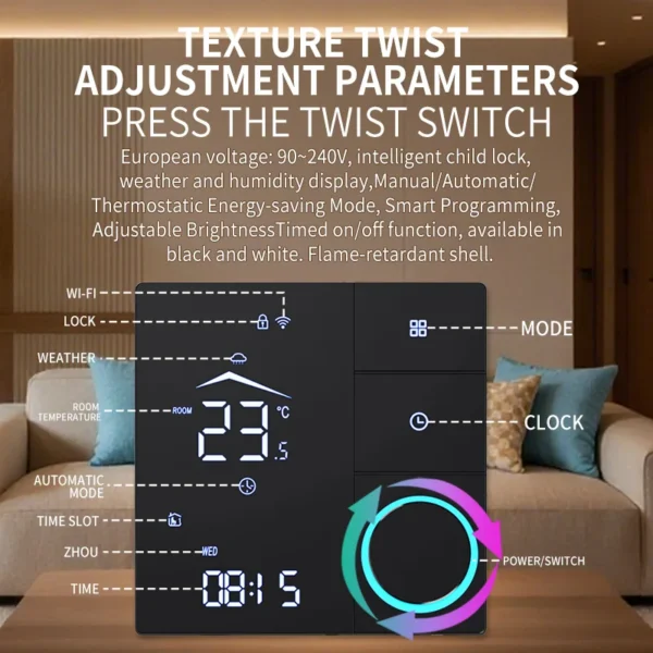 Tuya Wifi Modbus Fan, Wall, ABS Plastic, MF-KC-SDM9 - view 2