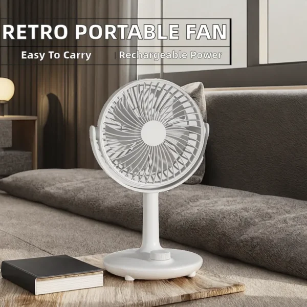 Unique Retro Desktop Fan, Portable, USB, Plastic - view 2