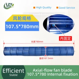 Universal Cross Flow Impeller, 107.5x780mm, Electric, Plastic