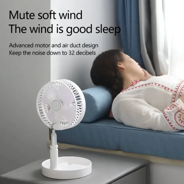 Usb Chargeable Fan, Plastic, 3.7, Battery - view 3