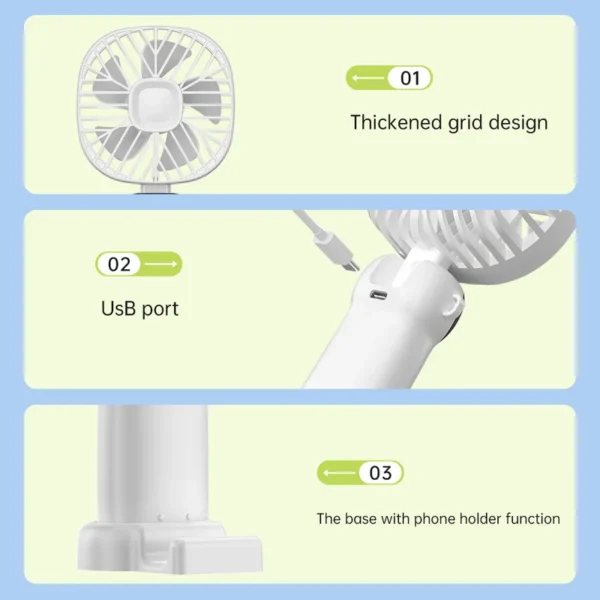 Usb Desk Fan, 5, Battery - view 4