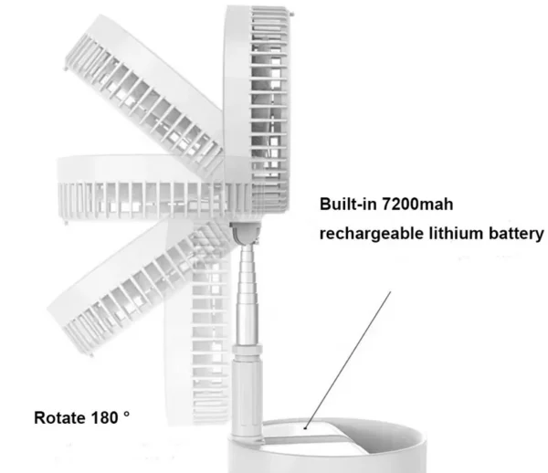 Usb Fan, Cordless, Portable - view 3