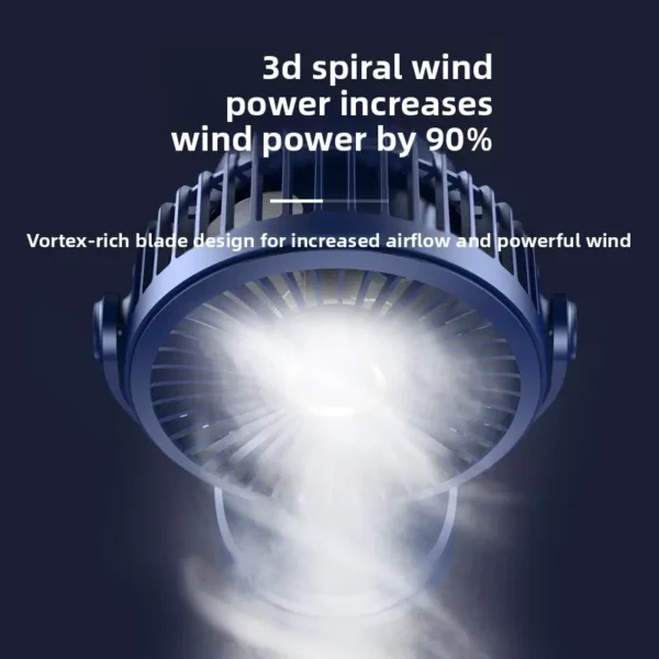 Usb Mini Clip Fan, Portable, 4-Speed - view 3