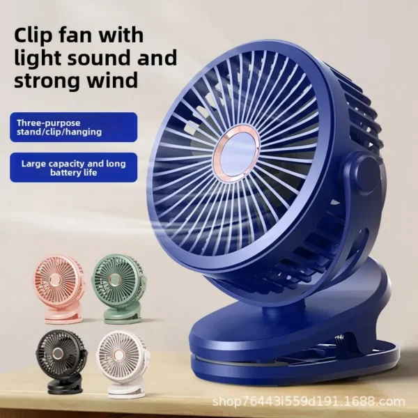 Usb Mini Clip Fan, Portable, 4-Speed - view 5