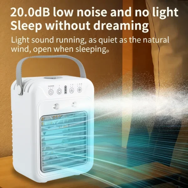 Usb Rechargeable Air Conditioner, Portable, Battery, Plastic - view 2