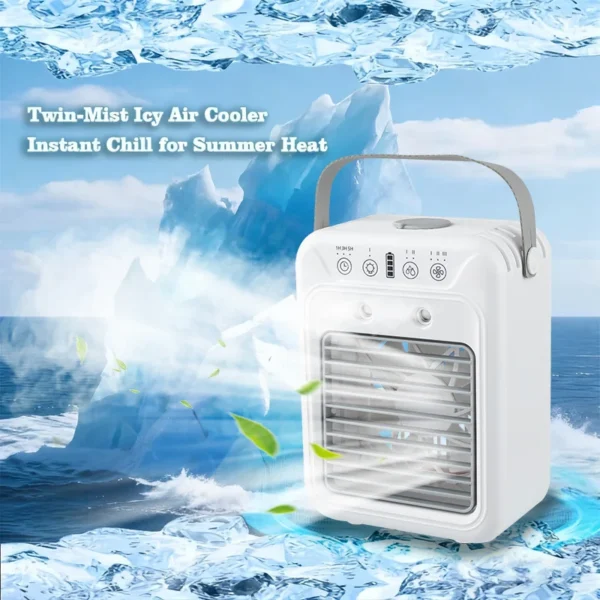 Usb Rechargeable Air Conditioner, Portable, Battery, Plastic - view 5