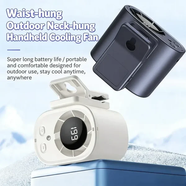 Usb Rechargeable Clip-on Fan, Portable, Battery, Plastic - view 3