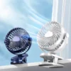 Usb Rechargeable Desk Fan, Portable, 1200mAh, 2400mAh
