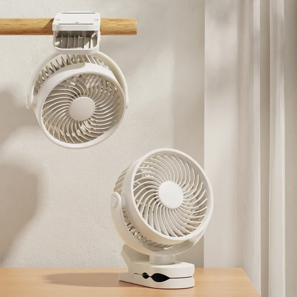 Usb Rechargeable Electric Fan, Portable, 5 V, Battery - view 2