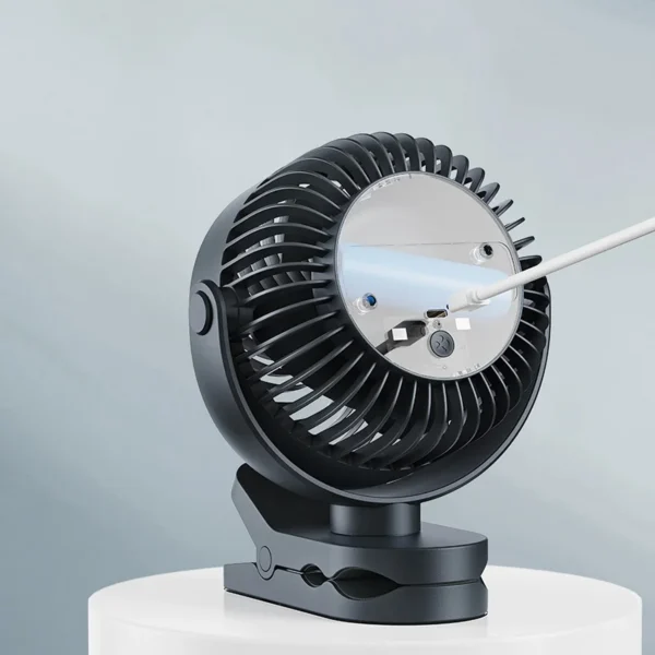 Usb Rechargeable Electric Fan, Portable, 5 V, Battery - view 6