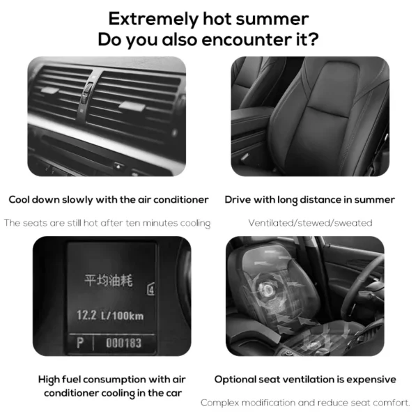 Usb Seat Car Fan, CF04, Plastic - view 4