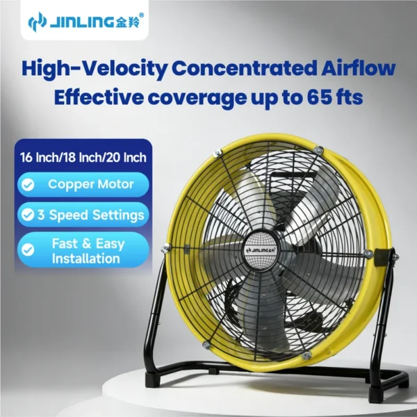 Velocity Metal Floor Fan, JINLING, Axial, Portable - view 2