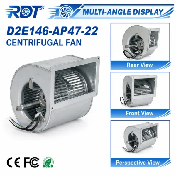 Ventilation Fan, D2E146-AP47-22, 230 V, Corded Electric - view 6