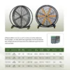 Ventilation Oscillating Drum Fan, 900Mm, Axial - view 2