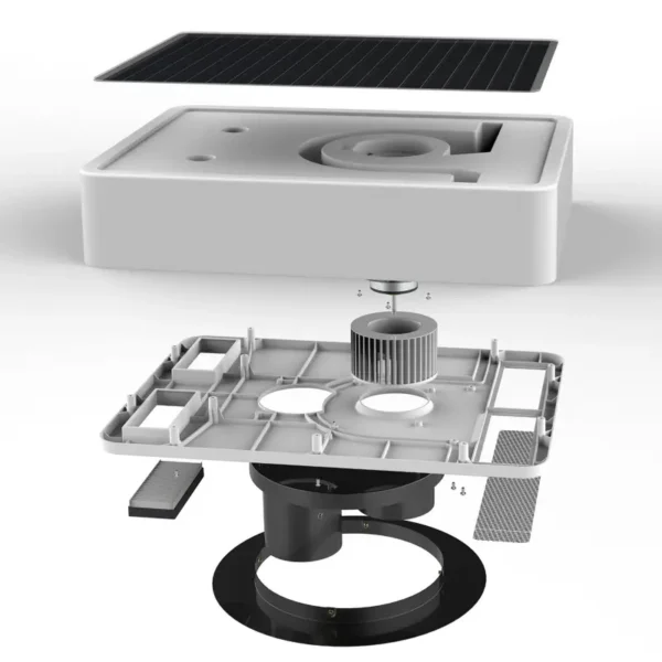 Ventilation Roof Vent Fan, 70W, 6'', Centrifugal, Solar - view 3