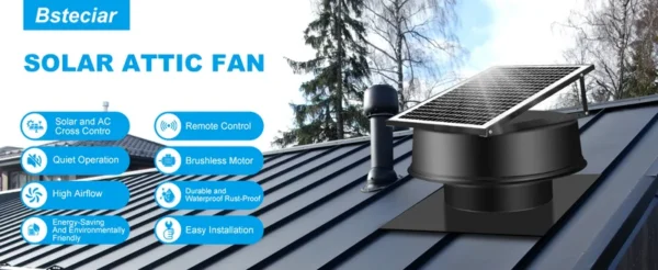 Ventilation Solar Ceiling Extractor, 12'', Roof - view 2