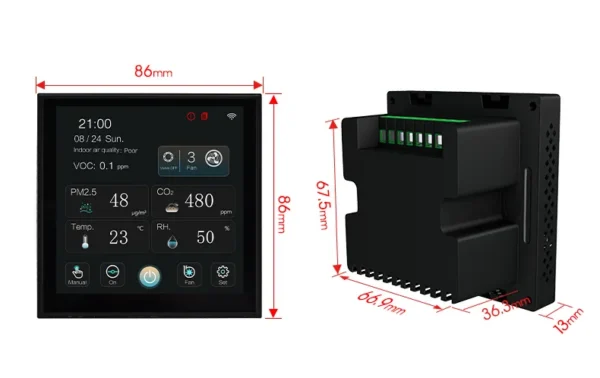 Ventilation System Intelligent Controller, CO2, HVAC - view 4