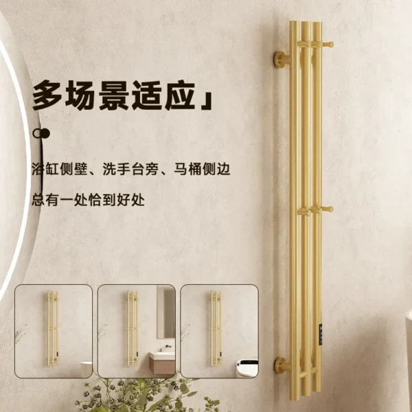 Vertical Electric Towel Warmer, Stainless Steel, H2A - view 4