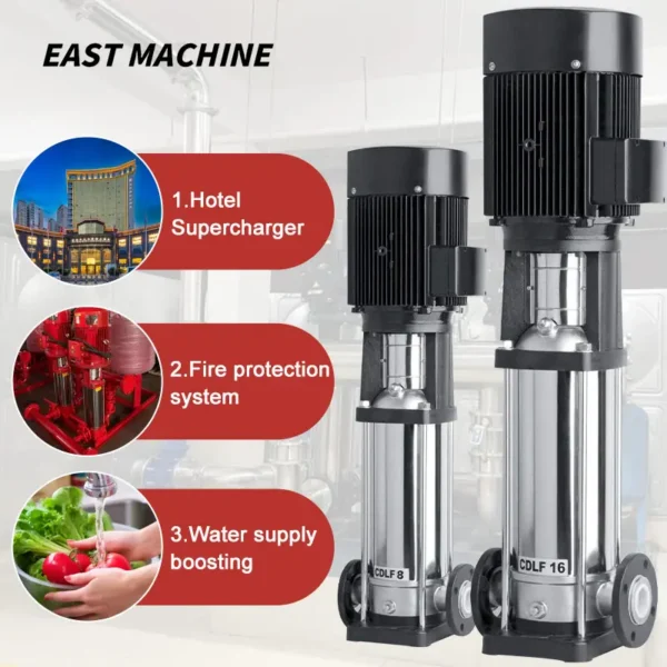 Vertical Multi-stage Pump, Centrifugal, Stainless, Steel - view 4