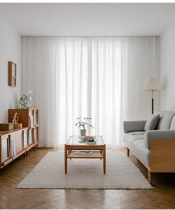 Vertical Striped Sheer Curtain, 110V-230V, 100% Polyester - view 3