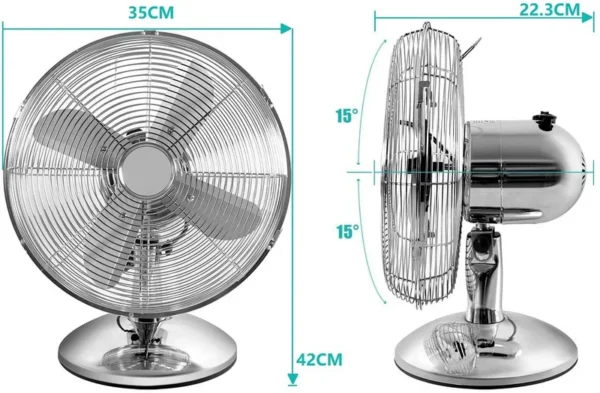 Vintage Electric Ventilation Fan, Portable, 3-Speed - view 3