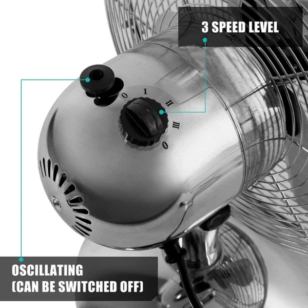 Vintage Electric Ventilation Fan, Portable, 3-Speed - view 6