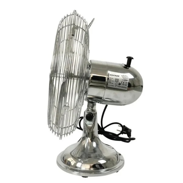 Vintage Table Desk Fan, Aluminum, 35w, Metal - view 3