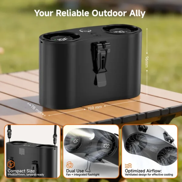 Waist Fan, HY-8062, 10000mah, 10-speed - view 3