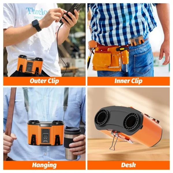 Waist Fan, HY-8082, 16000mah, 10-speed - view 6