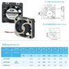 Wall Fan, 15mm, Brushless, 33.9dBA - view 2