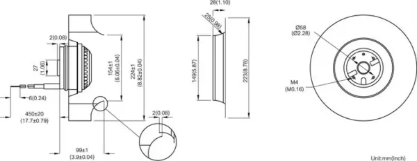 Wall Fan, 20kw, Centrifugal, Plastic, CFM - view 4