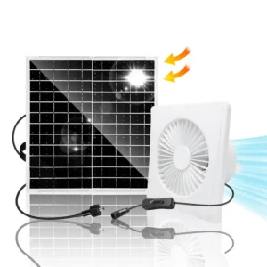 Wall Fan, 25W, Solar, 8-inch, Axial